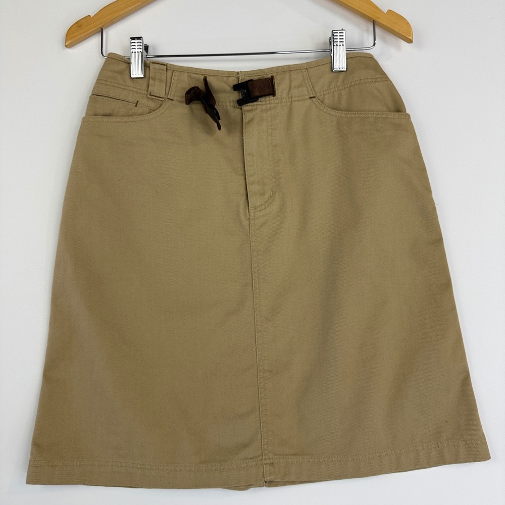 Montbell Utility Hiking Skirt‎ Womens Small Khaki Tan Core Spun 2105166